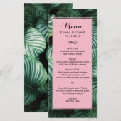 Tropische bladeren Modern Luau Wedding Menu (Voorkant / Achterkant)