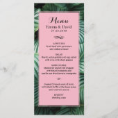 Tropische bladeren Modern Luau Wedding Menu (Voorkant)
