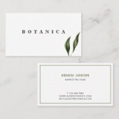 Tropische bladeren modern visitekaartje (Voorkant / Achterkant)