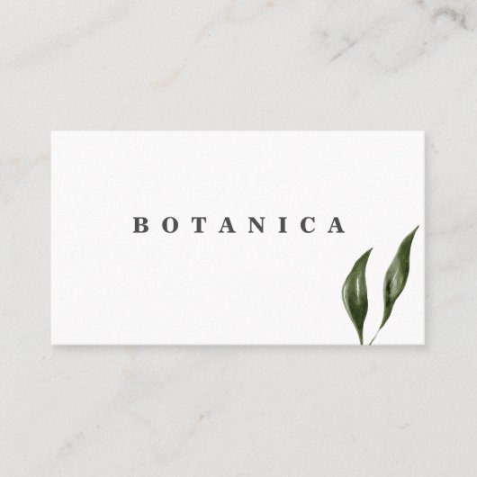 Tropische bladeren modern visitekaartje (Voorkant)