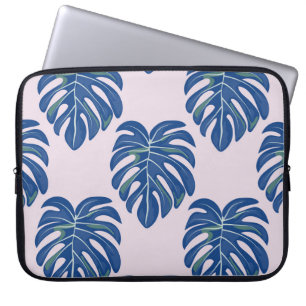 Tropische bladeren modieus naadloos patroon laptop sleeve