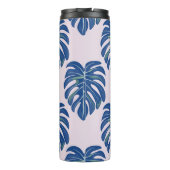 Tropische bladeren modieus naadloos patroon thermosbeker (Achterkant)