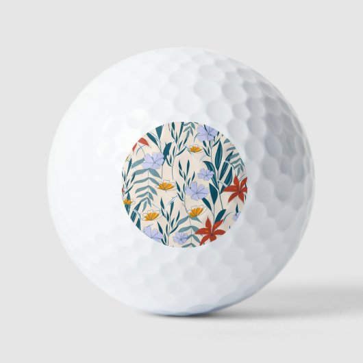 Tropische bladeren: modieuze Abstracte achtergrond Golfballen (Voorkant)