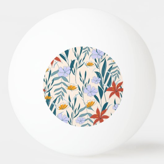 Tropische bladeren: modieuze Abstracte achtergrond Pingpongbal (Voorkant)