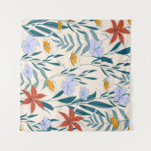 Tropische bladeren: modieuze Abstracte achtergrond Wandkleed (Voorkant (horizontaal))
