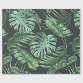 Tropische bladeren, monstera, bananenblad, oerwoud cadeaupapier (Vlak)