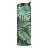 Tropische bladeren, monstera, bananenblad, oerwoud thermosbeker (Gedraaid links)