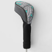 Tropische Bladeren Monstera Golf Head Cover (Schuin)