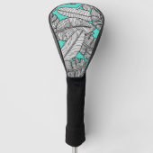 Tropische bladeren Monstera Golf Head Hoesje Golfheadcover (Voorkant)