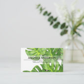 Tropische bladeren | Monstera Leaves Visitekaartje (Staand voorkant)