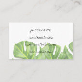 Tropische bladeren | Monstera Leaves Visitekaartje (Achterkant)