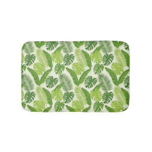 Tropische Bladeren & Monstera Naadloos Patroon Badmat