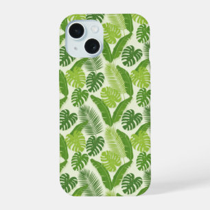 Tropische Bladeren & Monstera Naadloos Patroon iPhone 15 Case