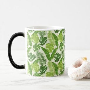 Tropische Bladeren & Monstera Naadloos Patroon Magische Mok