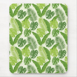 Tropische Bladeren & Monstera Naadloos Patroon Muismat