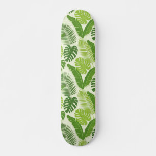 Tropische Bladeren & Monstera Naadloos Patroon Persoonlijk Skateboard