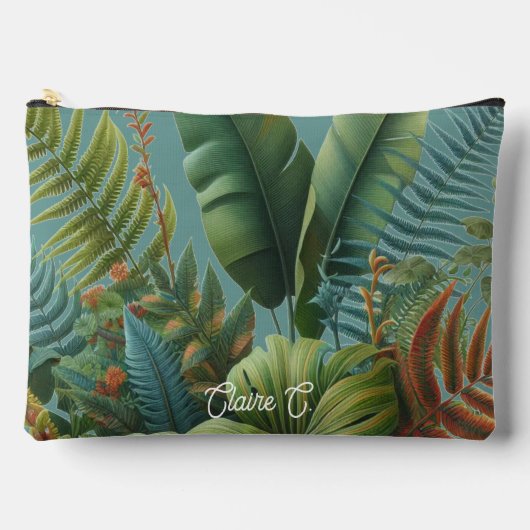Tropische Bladeren Moody Groene Varens Accessoire  Etui (Voorkant)