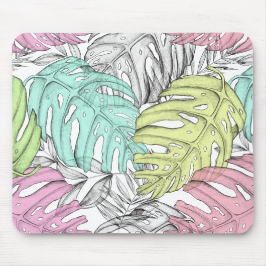 Tropische bladeren muismat (Voorkant)