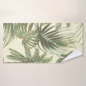 Tropische bladeren naadloos patroon badhanddoek (Badhanddoek)
