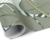 Tropische bladeren naadloos patroon cadeaupapier (Rol Hoek)