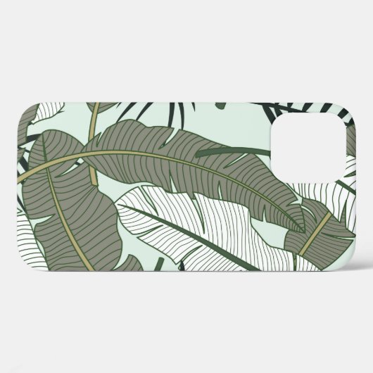 Tropische bladeren naadloos patroon Case-Mate iPhone case (Achterkant (horizontaal))