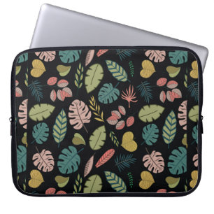 Tropische bladeren naadloos patroon laptop sleeve