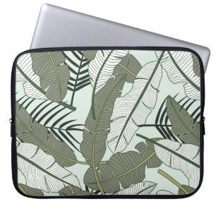 Tropische bladeren naadloos patroon laptop sleeve