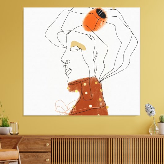 Tropische bladeren, naadloos patroonontwerp. canvas afdruk (Insitu (Woonkamer))