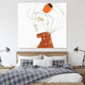 Tropische bladeren, naadloos patroonontwerp. canvas afdruk (Insitu (Slaapkamer))