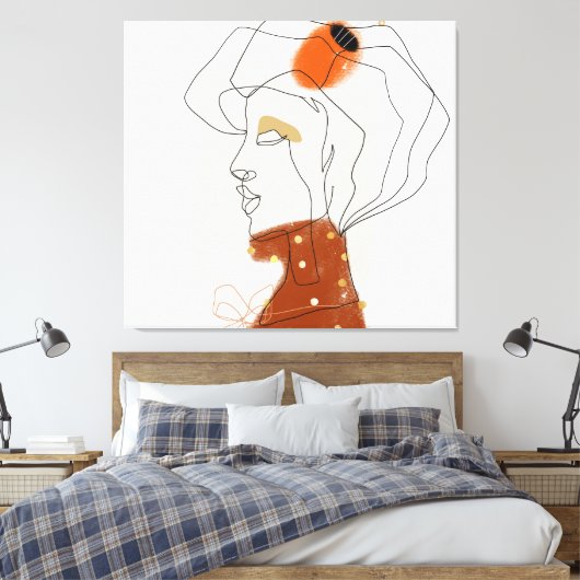 Tropische bladeren, naadloos patroonontwerp. canvas afdruk (Insitu (Slaapkamer))