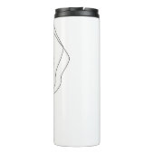 Tropische bladeren, naadloos patroonontwerp. thermosbeker (Achterkant)