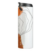 Tropische bladeren, naadloos patroonontwerp. thermosbeker (Geroteerd rechts)