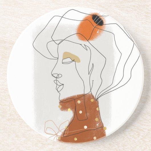 Tropische bladeren, naadloos patroonontwerp. zandsteen onderzetter (Voorkant)