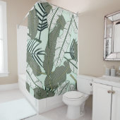 Tropische bladeren: naadloze Natuur. Douchegordijn (In situ)