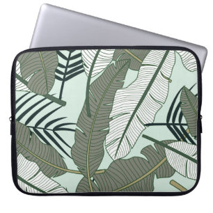 Tropische bladeren: naadloze Natuur. Laptop Sleeve