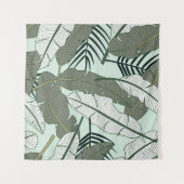 Tropische bladeren: naadloze Natuur. Wandkleed (Voorkant (horizontaal))