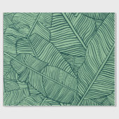 Tropische bladeren. Naadloze textuur met bananenbl Cadeaupapier (Vlak)