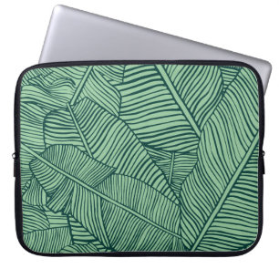 Tropische bladeren. Naadloze textuur met bananenbl Laptop Sleeve