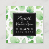 Tropische bladeren Natuurlijk organisch Visitekaar Vierkante Visitekaartje (Voorkant)