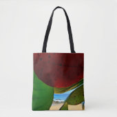 Tropische bladeren & Ocean Uitzicht Eco Canvas tas (Voorkant)