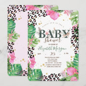 Tropische bladeren Oerwoud dieren Kaart (Voorkant / Achterkant)