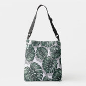 Tropische bladeren, oerwoud monstera crossbody tas (Achterkant)