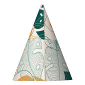 Tropische bladeren:  Oerwouden afdichting Feesthoedjes (Achterkant)