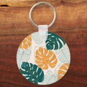 Tropische bladeren:  Oerwouden afdichting Sleutelhanger (Achterkant)