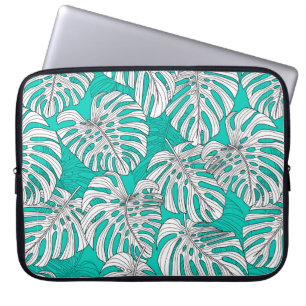 Tropische bladeren, oerwouden bladeren naadloos  f laptop sleeve