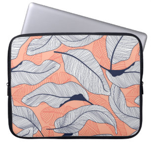 Tropische bladeren, oerwouden bladeren naadloos  f laptop sleeve