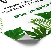 Tropische bladeren | Oh Snap Instagram Weddenschap Poster (Hoek)