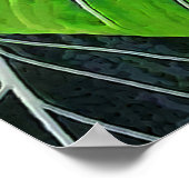 Tropische bladeren, olifantenoorten, donkergroen poster (Hoek)