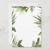 tropische bladeren orchidee bruids douche uitnodig kaart (Achterkant)