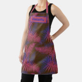 Tropische bladeren Paars en blauw Schort (Insitu)